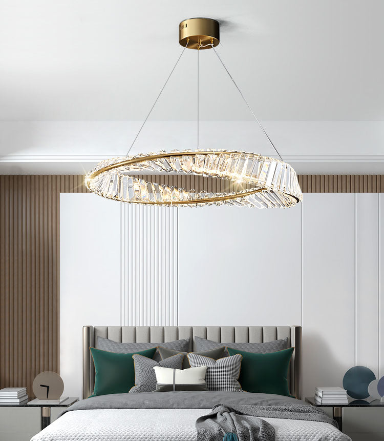 Ultra-modern Simplicity Orbicular LED Chandelier Lamp Crystal Suspension Pendant Light