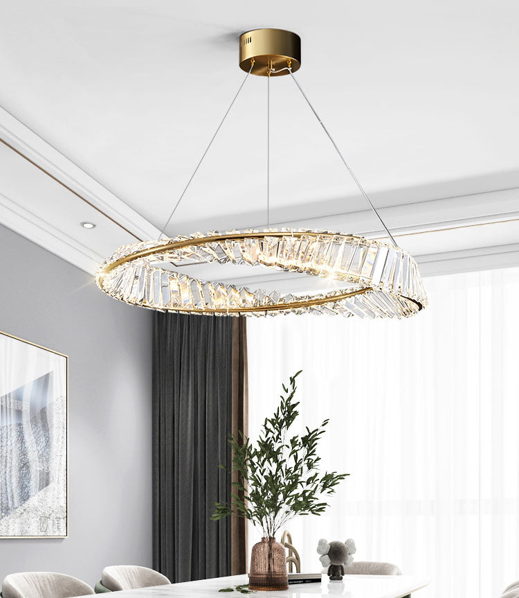 Ultra-modern Simplicity Orbicular LED Chandelier Lamp Crystal Suspension Pendant Light