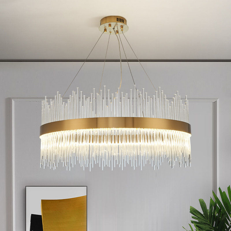 Lampada il lampadario circolare Light Segnalizzazione moderna Simplicity Crystal Crystal Ciondolo per il ristorante