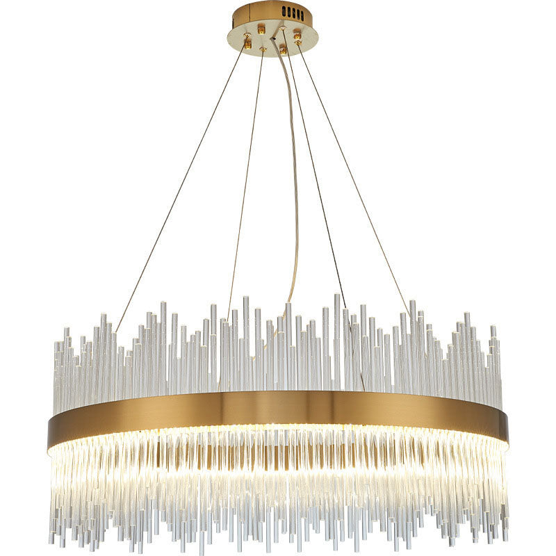 Lampada il lampadario circolare Light Segnalizzazione moderna Simplicity Crystal Crystal Ciondolo per il ristorante