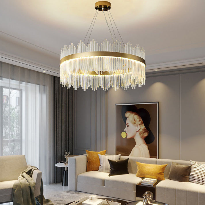 Lampada il lampadario circolare Light Segnalizzazione moderna Simplicity Crystal Crystal Ciondolo per il ristorante