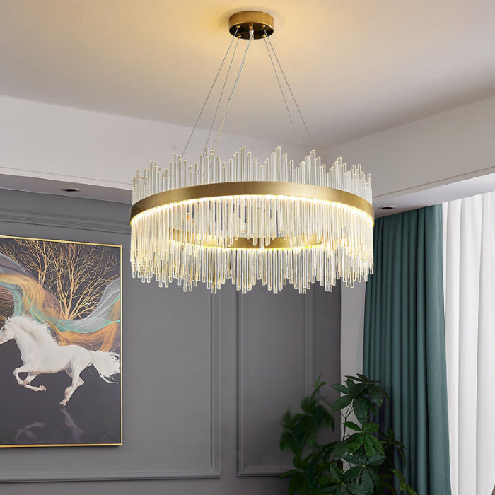 Lampada il lampadario circolare Light Segnalizzazione moderna Simplicity Crystal Crystal Ciondolo per il ristorante