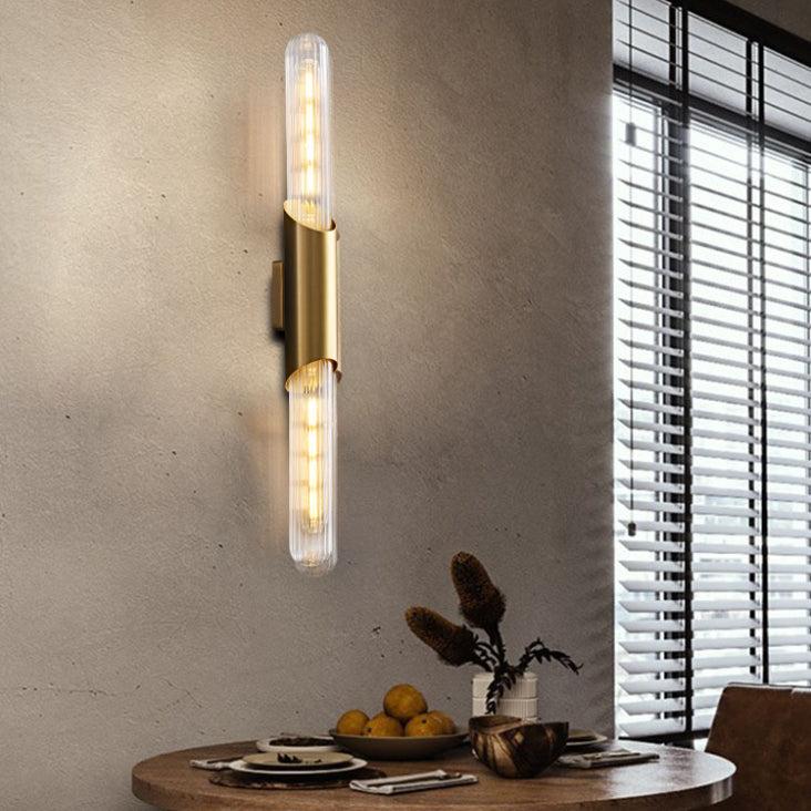 Hedendaagse goudglazen wand gemonteerd verlichting 1-licht wand sconce voor woonkamer