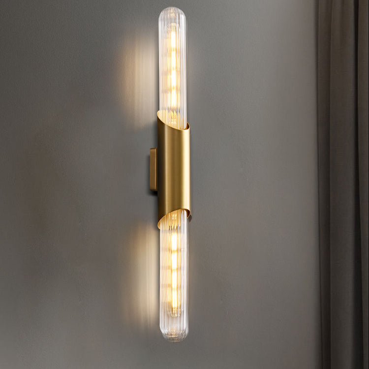Hedendaagse goudglazen wand gemonteerd verlichting 1-licht wand sconce voor woonkamer