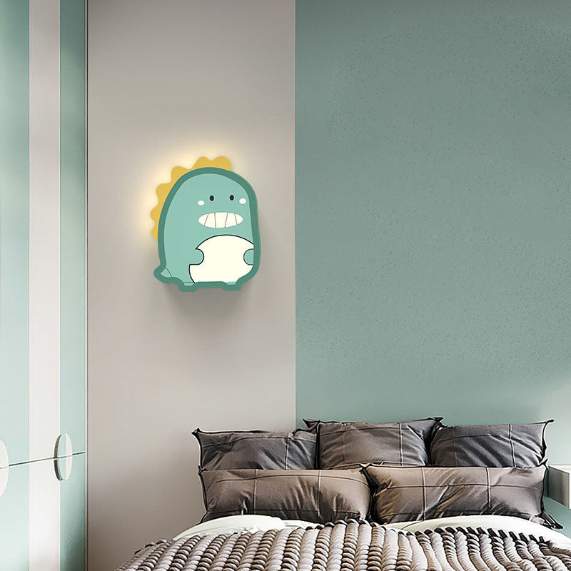 Metal Cartoon Wall Sconce 1-Light LED Wall Mounted Lighting for Children's Room