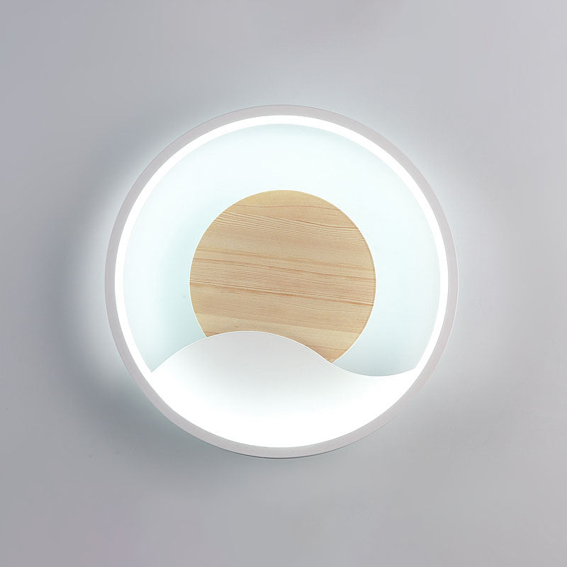 Aluminium afgeronde schaduw Wandlicht Moderne 1-licht LED-wand sconce voor slaapkamer