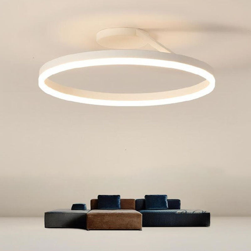 Acryl semi-inbouw verlichtingsarmaturen ovale ring moderne eenvoud slaapkamer plafond inbouwlampen