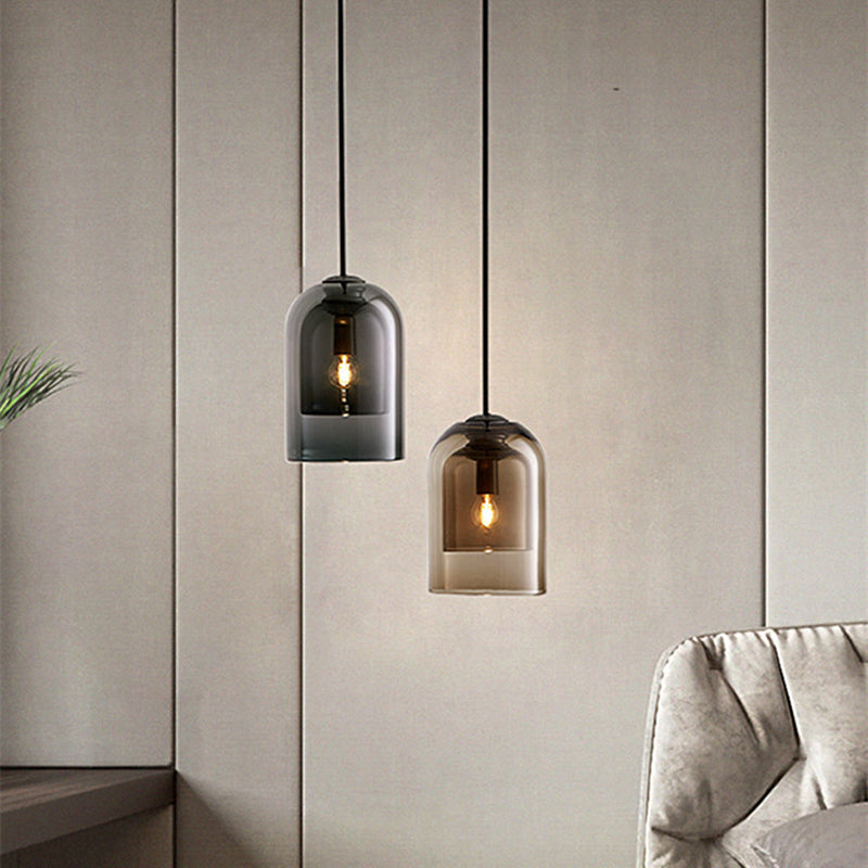 1 Light Bell Pendant Lighting Modern simplicity Glass Pendant Ceiling Lights for Restaurant