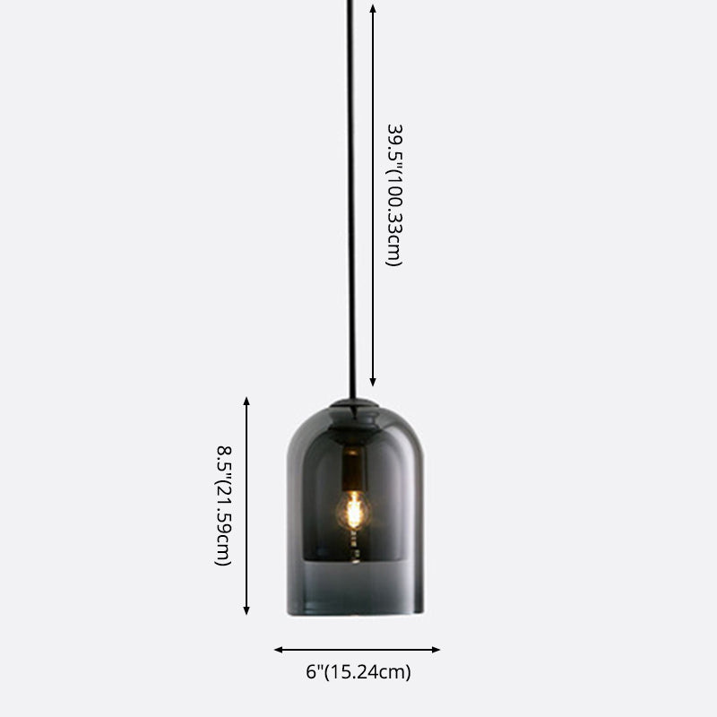 1 Light Bell Pendant Lighting Modern simplicity Glass Pendant Ceiling Lights for Restaurant