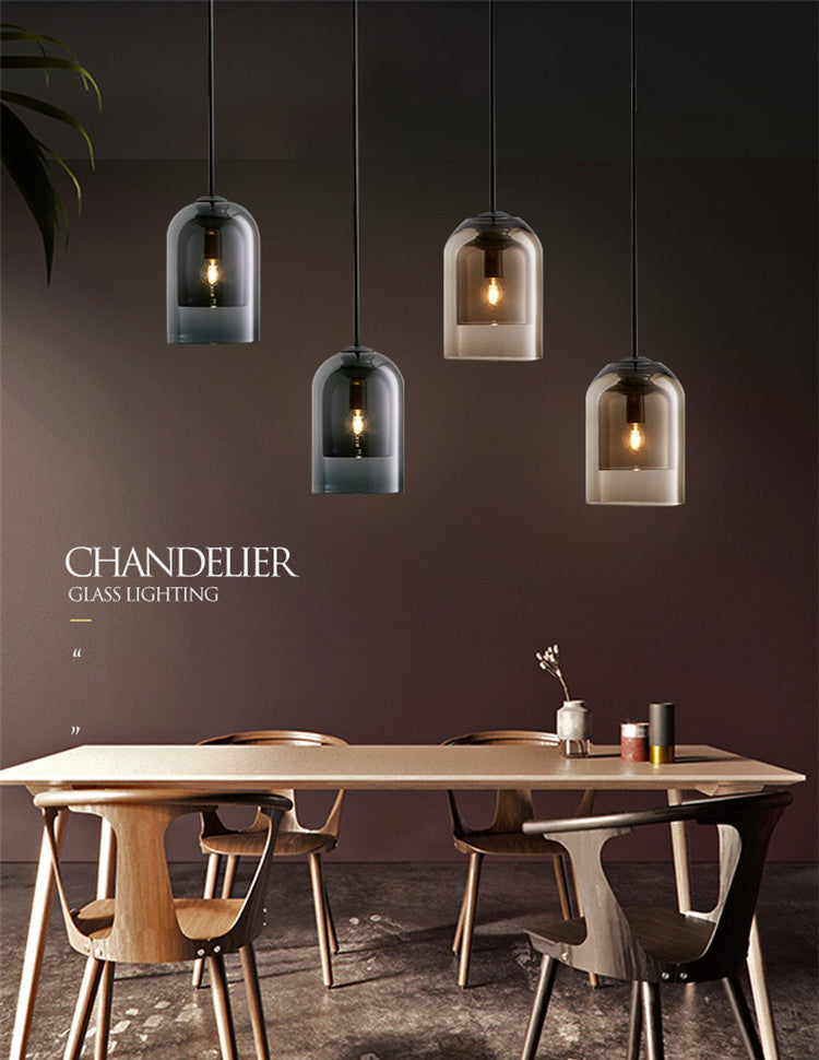 1 Light Bell Pendant Lighting Modern simplicity Glass Pendant Ceiling Lights for Restaurant