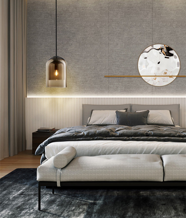 1 Light Bell Pendant Lighting Modern simplicity Glass Pendant Ceiling Lights for Restaurant