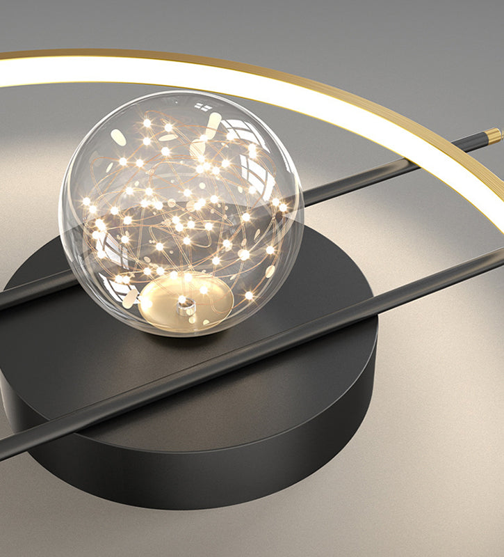 LED SEMI FLUSH MANTEPLA DE MONTAJE DE MONTAJE MODERNA Simplicidad moderna Luz de montaje de techo de lámpara para dormitorio