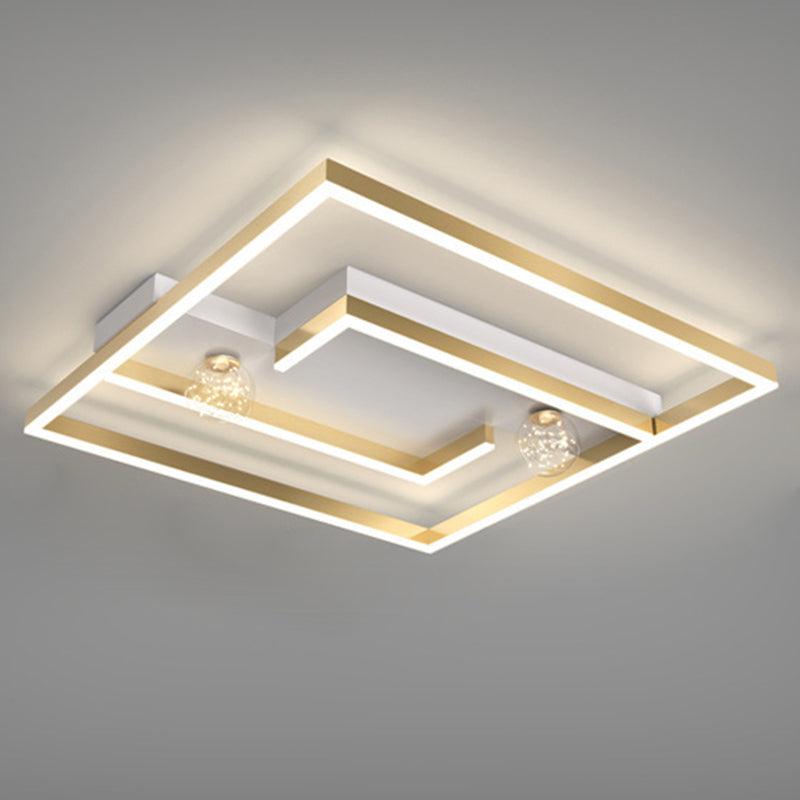 Square Flush Mount Ceiling Light Acrylic Modern Simplicity Flush Mount Ceiling Light for Living Room