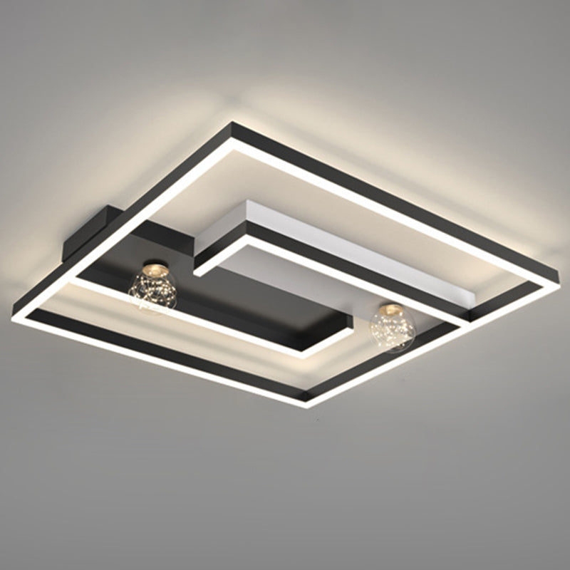 Square Flush Mount Ceiling Light Acrylic Modern Simplicity Flush Mount Ceiling Light for Living Room