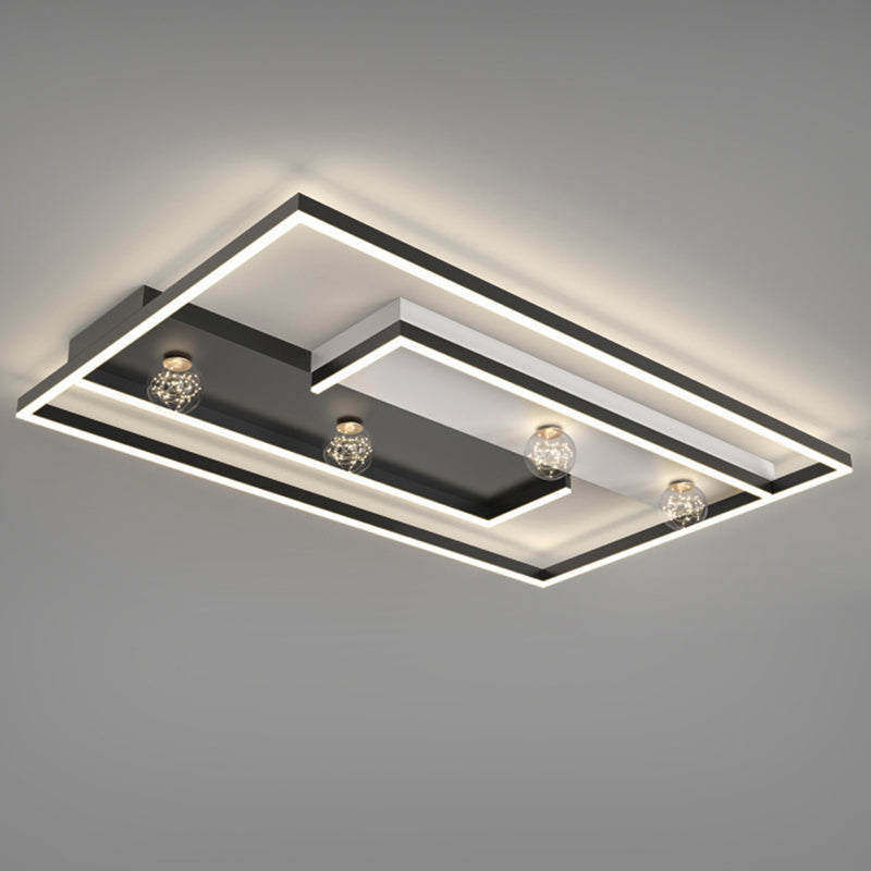 Square Flush Mount Ceiling Light Acrylic Modern Simplicity Flush Mount Ceiling Light for Living Room