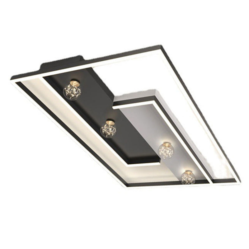 Square Flush Mount Ceiling Light Acrylic Modern Simplicity Flush Mount Ceiling Light for Living Room