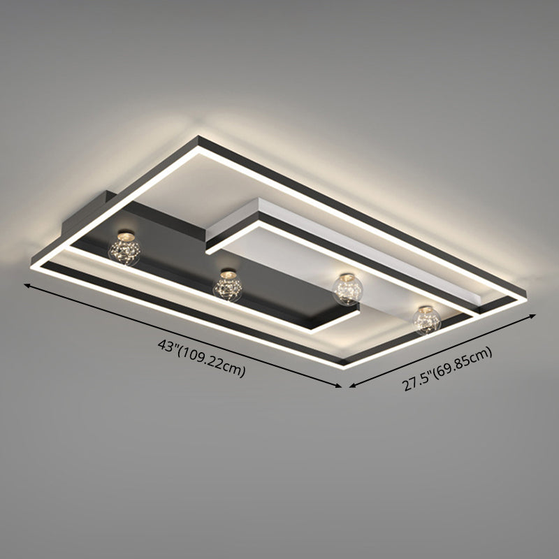 Square Flush Mount Ceiling Light Acrylic Modern Simplicity Flush Mount Ceiling Light for Living Room