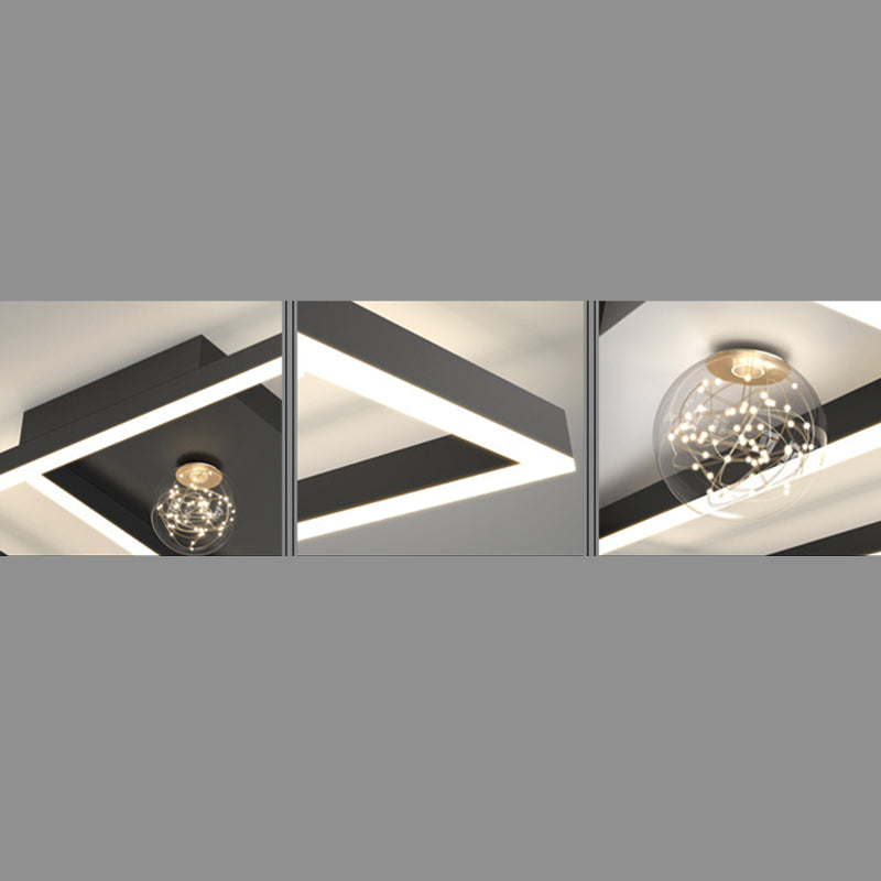 Square Flush Mount Ceiling Light Acrylic Modern Simplicity Flush Mount Ceiling Light for Living Room