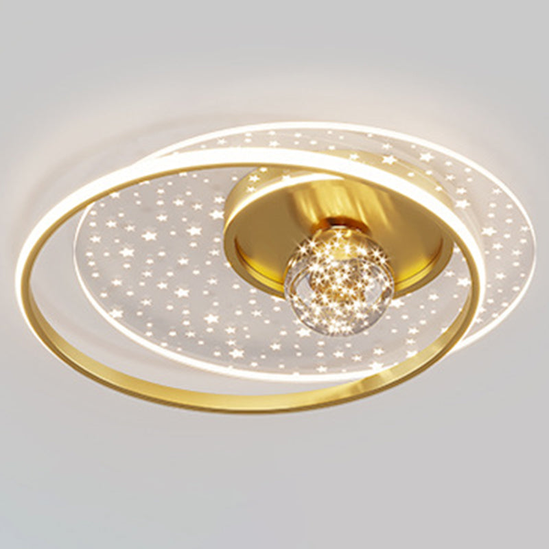Luminaires de plafond encastrés modernes en acrylique, cercle encastré pour chambre à coucher