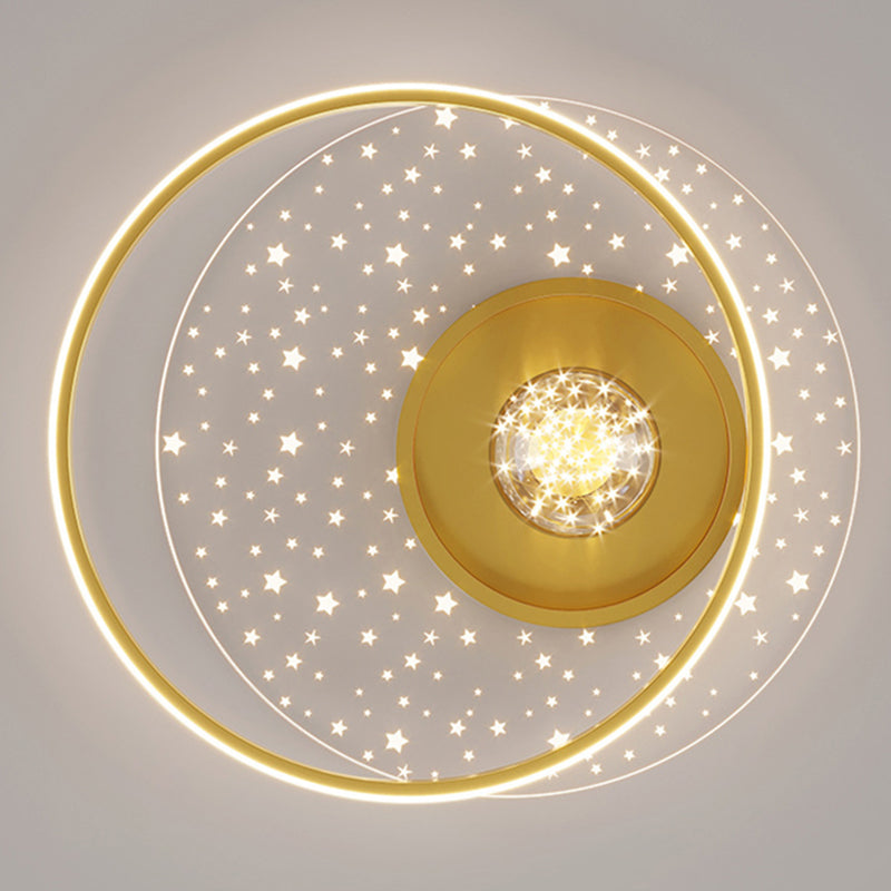 Luminaires de plafond encastrés modernes en acrylique, cercle encastré pour chambre à coucher