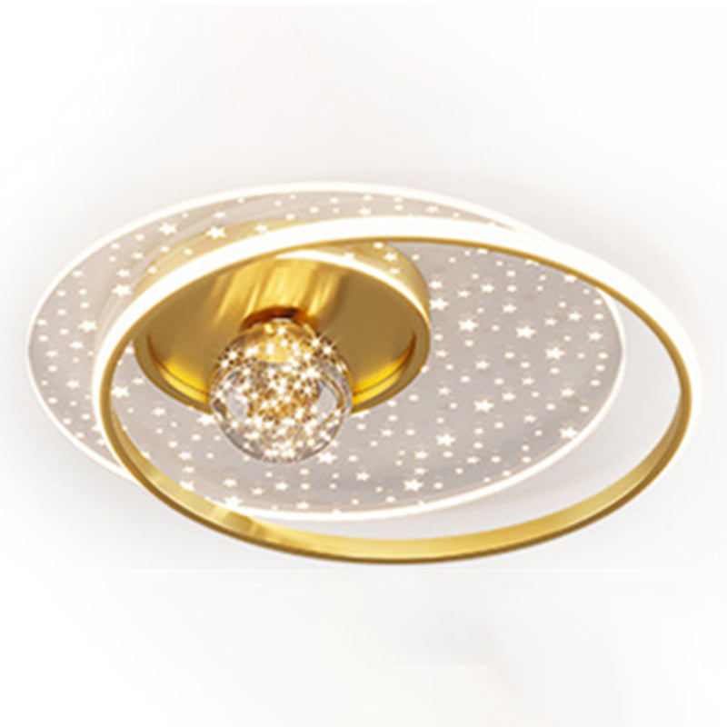 Luminaires de plafond encastrés modernes en acrylique, cercle encastré pour chambre à coucher