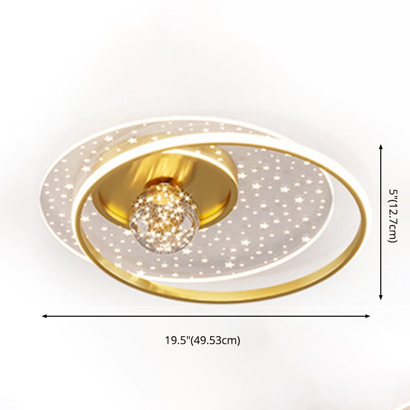 Luminaires de plafond encastrés modernes en acrylique, cercle encastré pour chambre à coucher