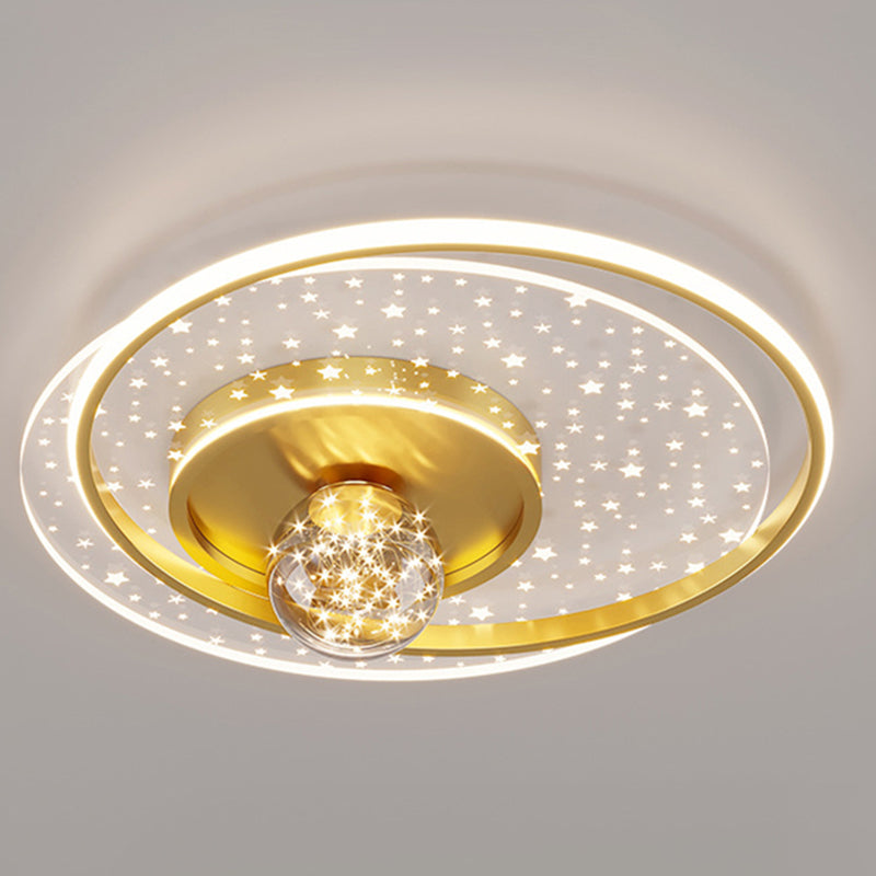 Luminaires de plafond encastrés modernes en acrylique, cercle encastré pour chambre à coucher