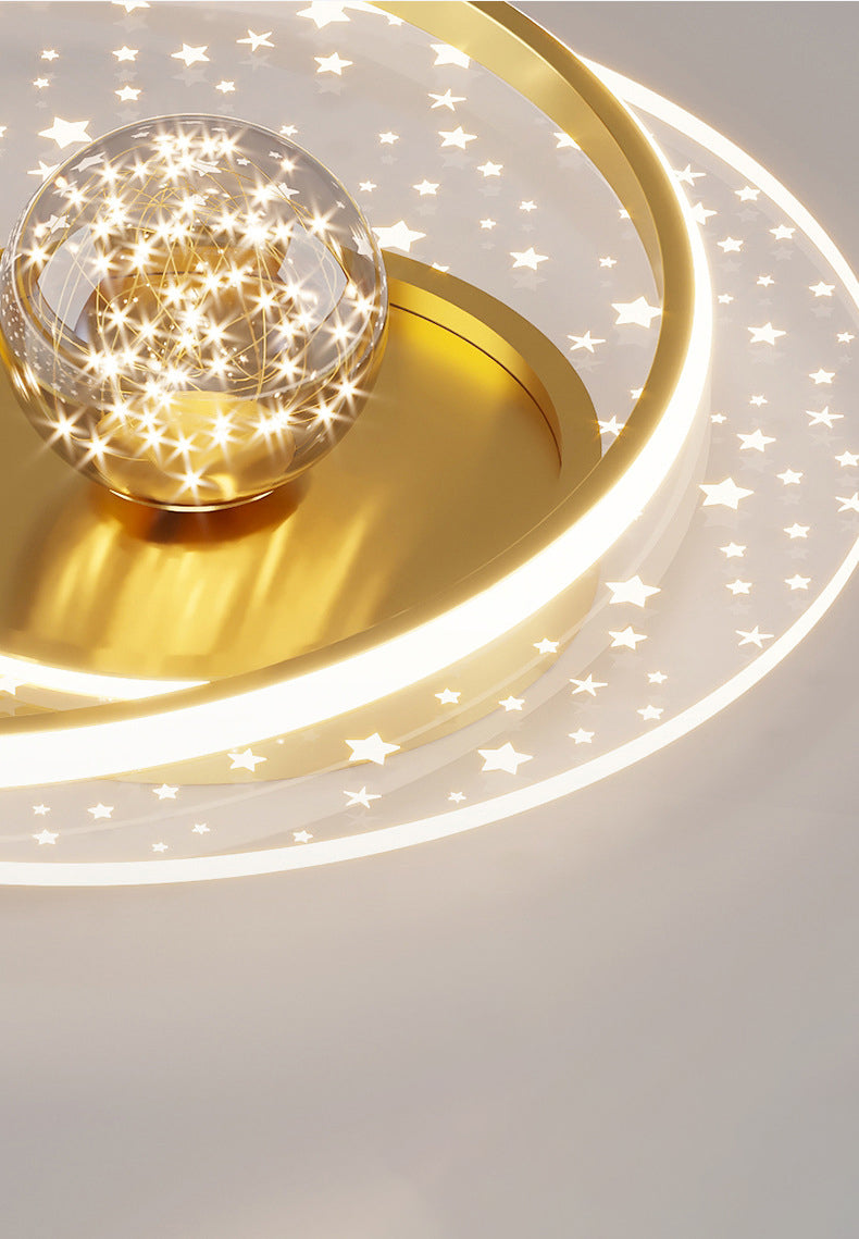 Luminaires de plafond encastrés modernes en acrylique, cercle encastré pour chambre à coucher