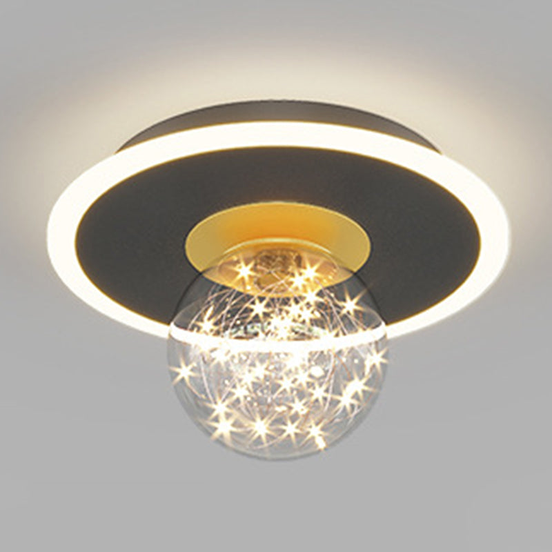 Geometrische halbbündige Leuchte, moderne, schlichte Deckenleuchte für Schlafzimmer