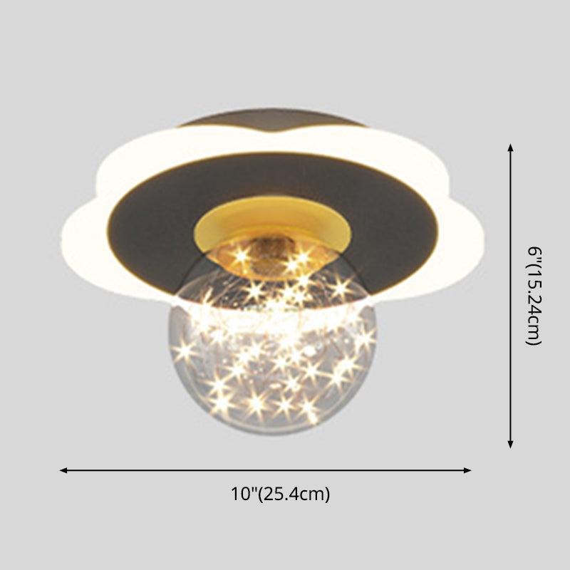 Geometrische halbbündige Leuchte, moderne, schlichte Deckenleuchte für Schlafzimmer