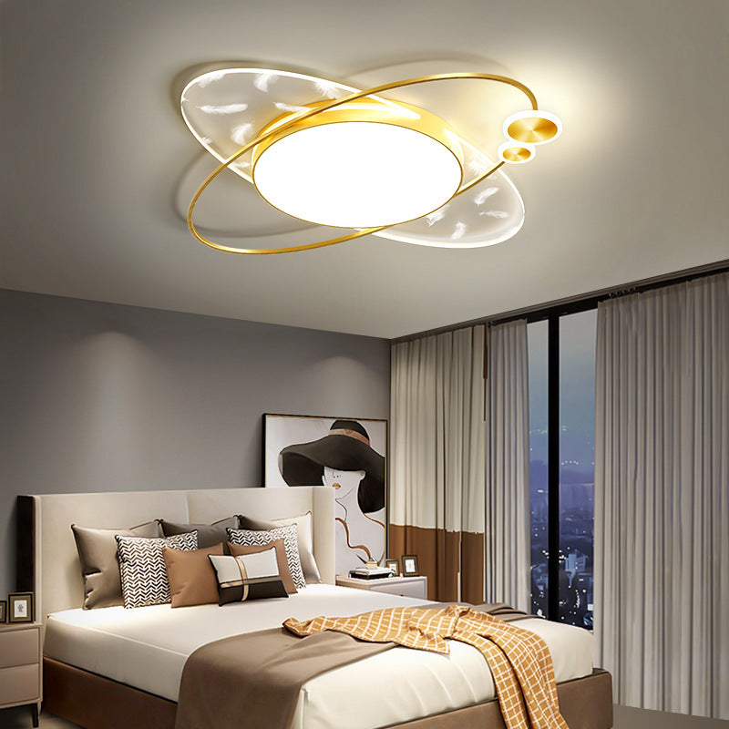 Luminaires de plafond encastrés modernes en acrylique, cercle encastré pour chambre à coucher