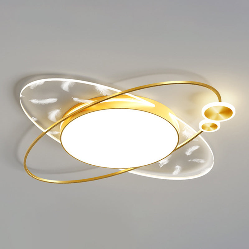 Luminaires de plafond encastrés modernes en acrylique, cercle encastré pour chambre à coucher