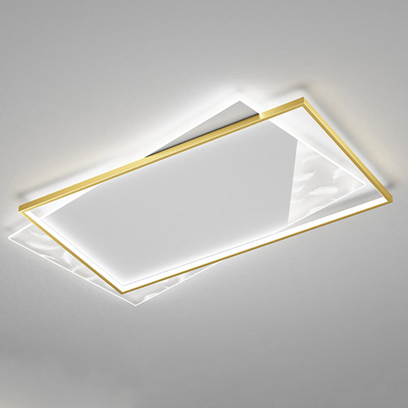 Plafonnier encastré géométrique minimaliste moderne luminaire encastré en verre
