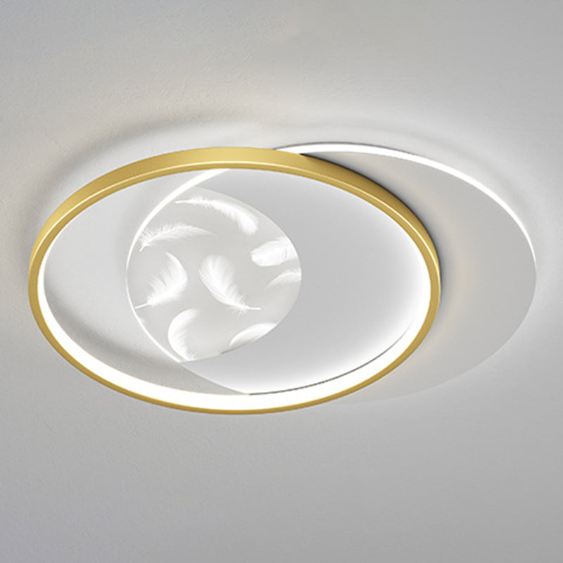 Plafonnier encastré géométrique minimaliste moderne luminaire encastré en verre