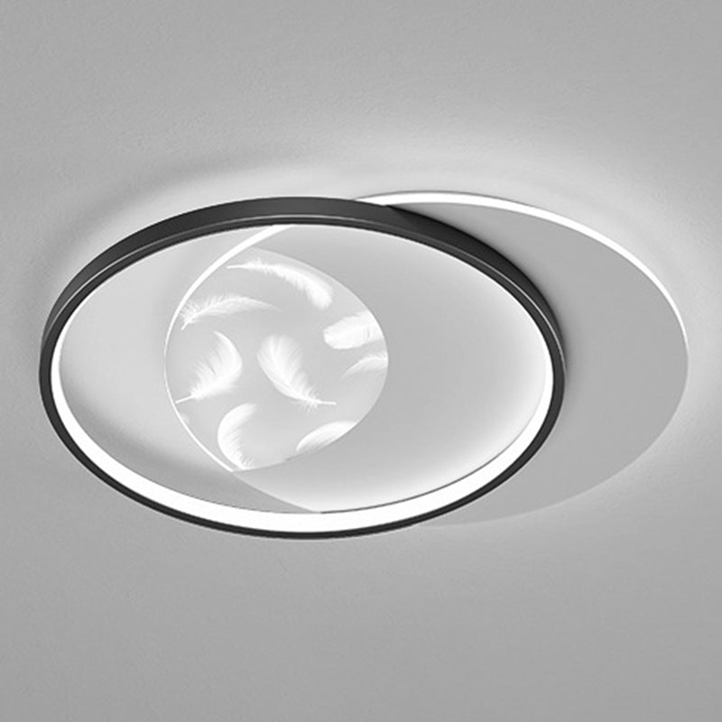Plafonnier encastré géométrique minimaliste moderne luminaire encastré en verre
