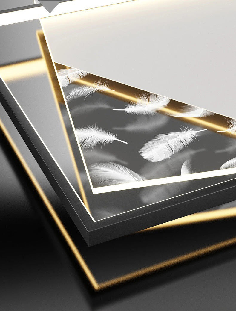 Plafonnier encastré géométrique minimaliste moderne luminaire encastré en verre