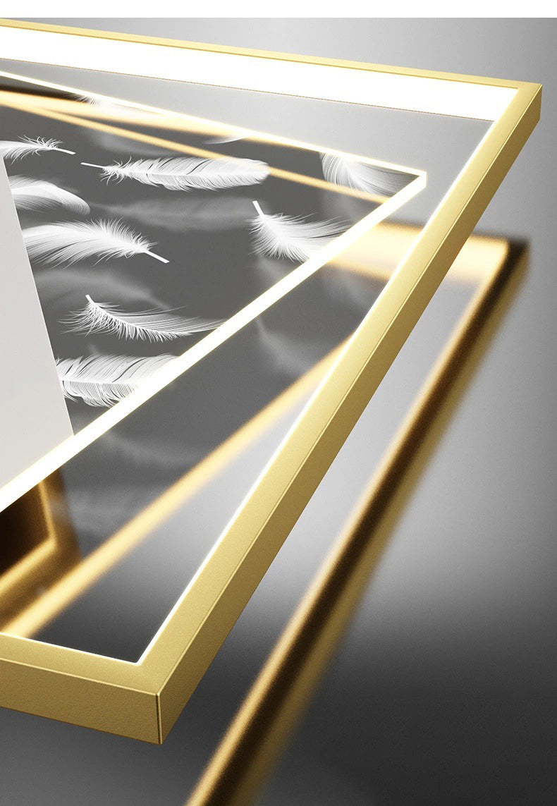 Plafonnier encastré géométrique minimaliste moderne luminaire encastré en verre