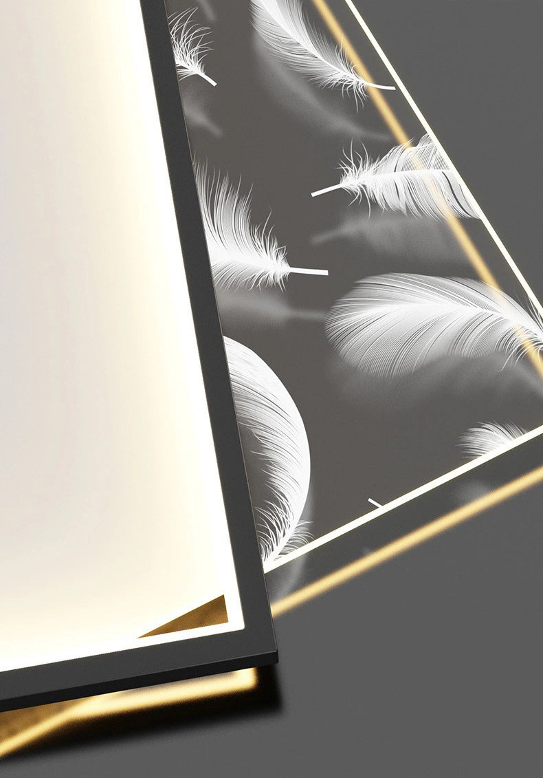 Plafonnier encastré géométrique minimaliste moderne luminaire encastré en verre