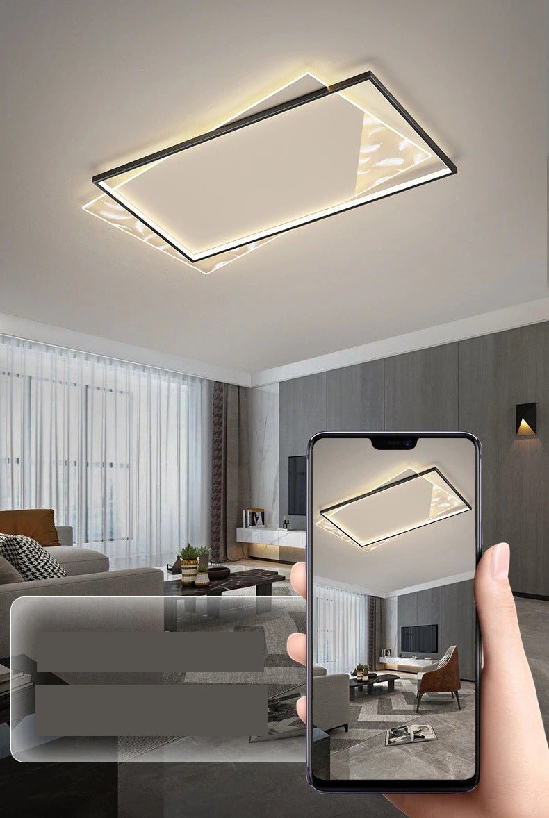 Plafonnier encastré géométrique minimaliste moderne luminaire encastré en verre