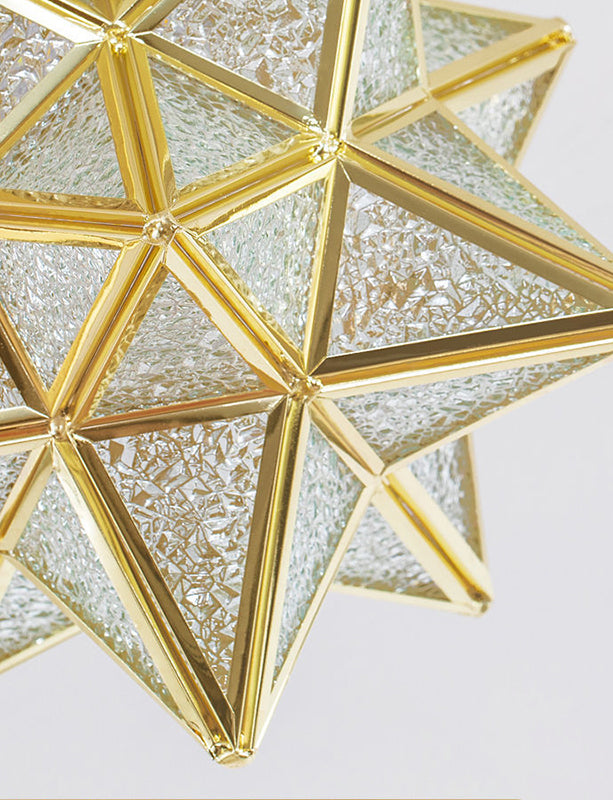 Plafonnier Semi-encastré Star, lustre traditionnel en acrylique pour chambre à coucher