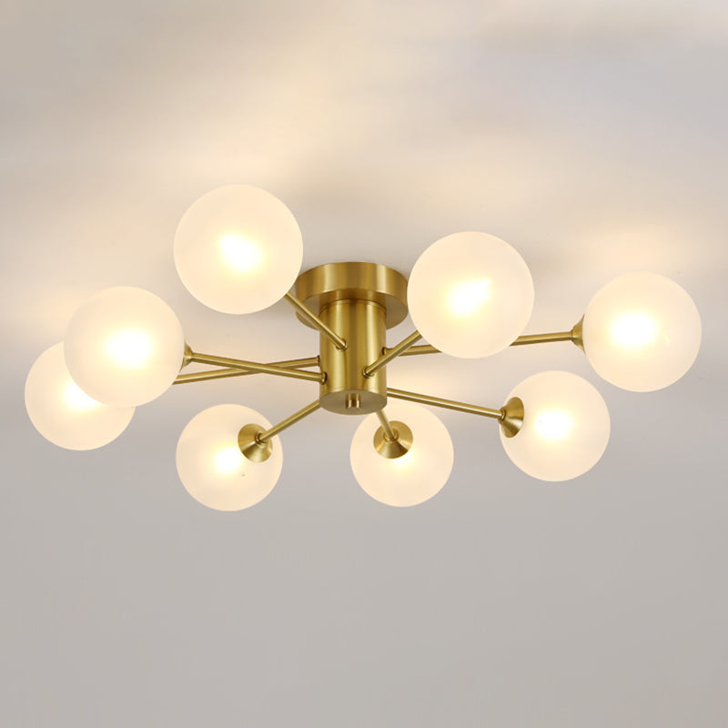 Glass Bubbles Semi-Flush Ceiling Light Nordic Style Semi Flush Mount Ceiling Light