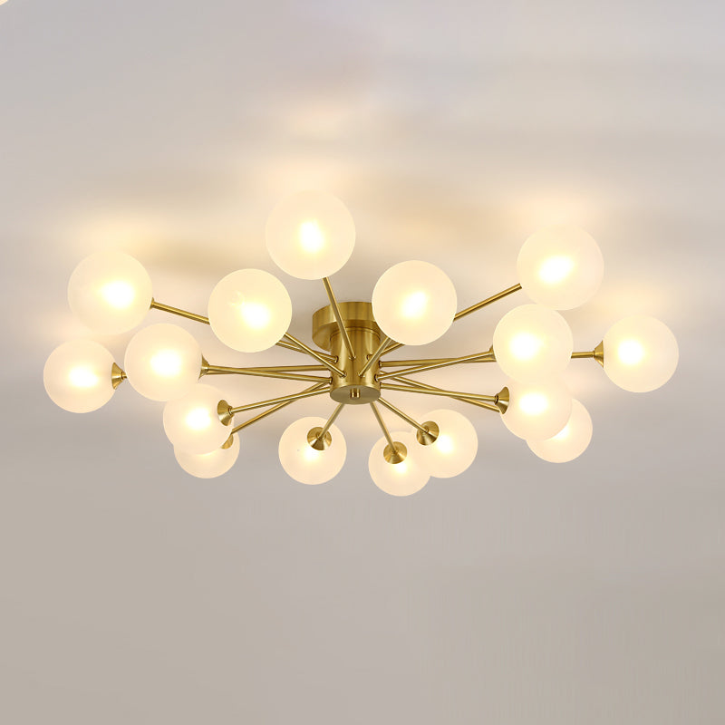 Glass Bubbles Semi-Flush Ceiling Light Nordic Style Semi Flush Mount Ceiling Light
