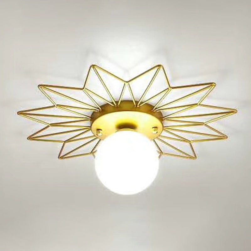Glaskugelförmige Deckeneinbauleuchte Minimalistische Art Deckenbefestigung in Gold