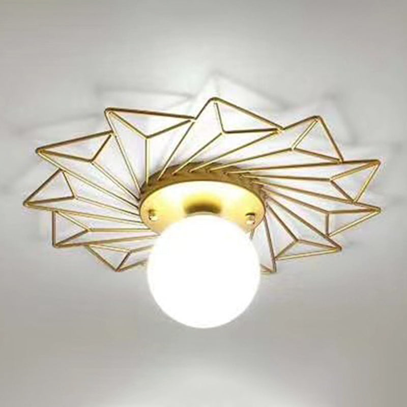 Glaskugelförmige Deckeneinbauleuchte Minimalistische Art Deckenbefestigung in Gold
