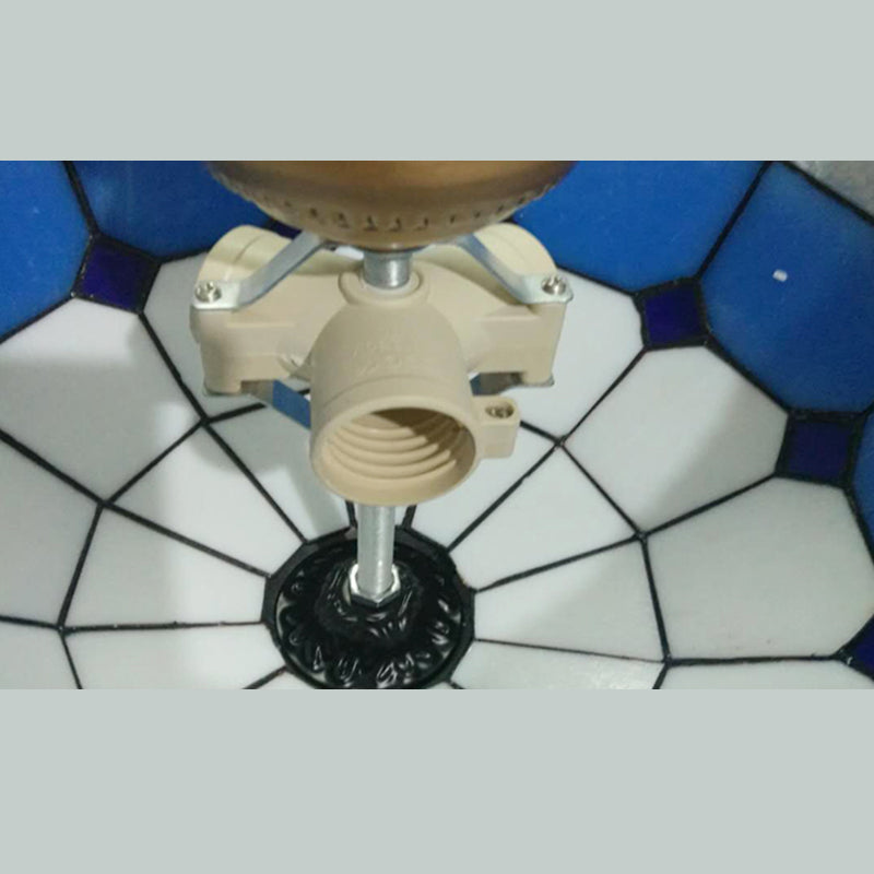 Lumo a pendente sospeso Mediterraneo colorato in vetro invertito Dome lampadario lampadario