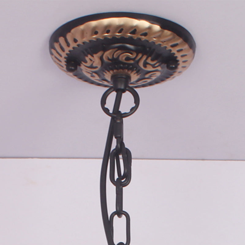 Lumo a pendente sospeso Mediterraneo colorato in vetro invertito Dome lampadario lampadario