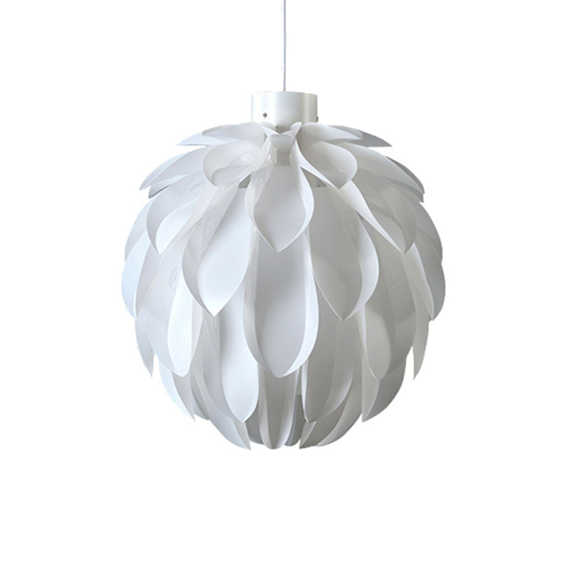 Wit led hanglamp in moderne beknopte stijl smeedijzeren hangende lamp met plastic schaduw