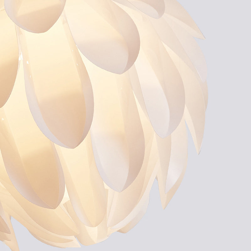 Wit led hanglamp in moderne beknopte stijl smeedijzeren hangende lamp met plastic schaduw