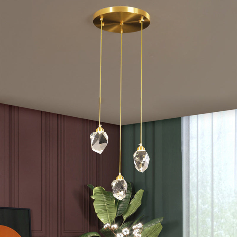 Ultra-moderne Einfachheit Diamant Multi-Licht Anhänger Kristall Suspension Anhänger Licht für das Restaurant