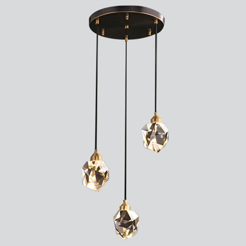 Ultra-moderne Einfachheit Diamant Multi-Licht Anhänger Kristall Suspension Anhänger Licht für das Restaurant
